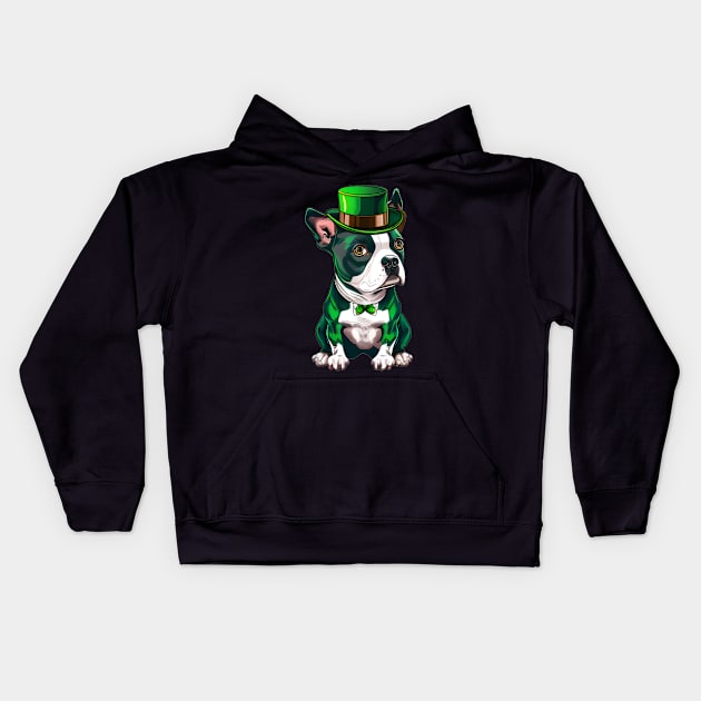Just A Frenchie Cute Dog For St. Patrick's Day Kids Hoodie by William Edward Husband